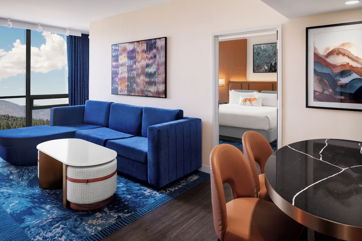 Remus Junior Suite 1 King | Premium bedding, desk, laptop workspace, blackout drapes