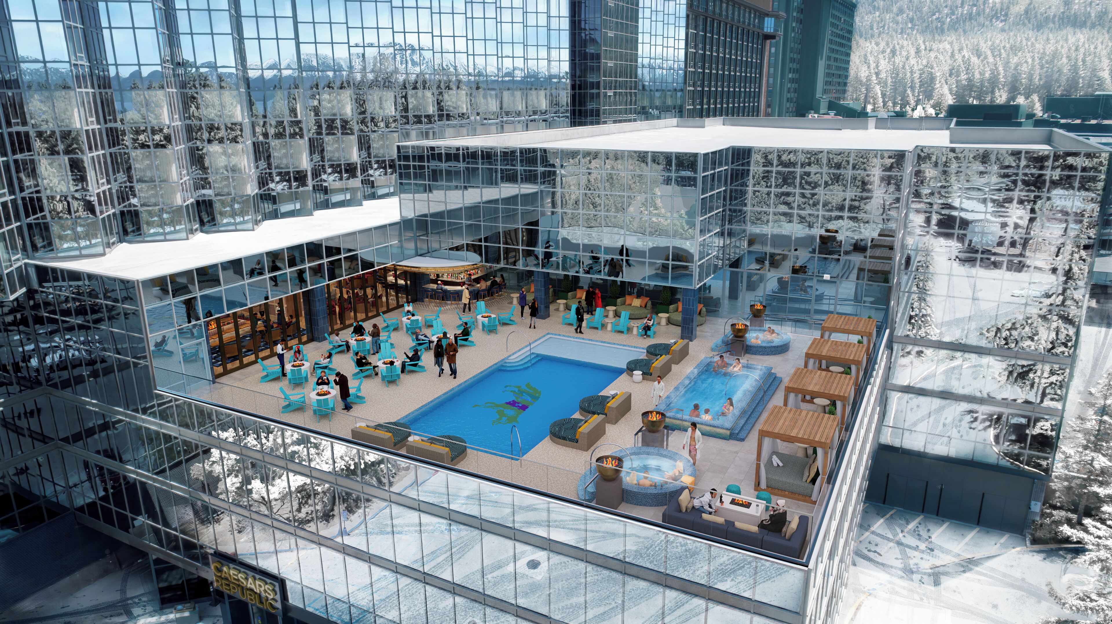 Rooftop pool
