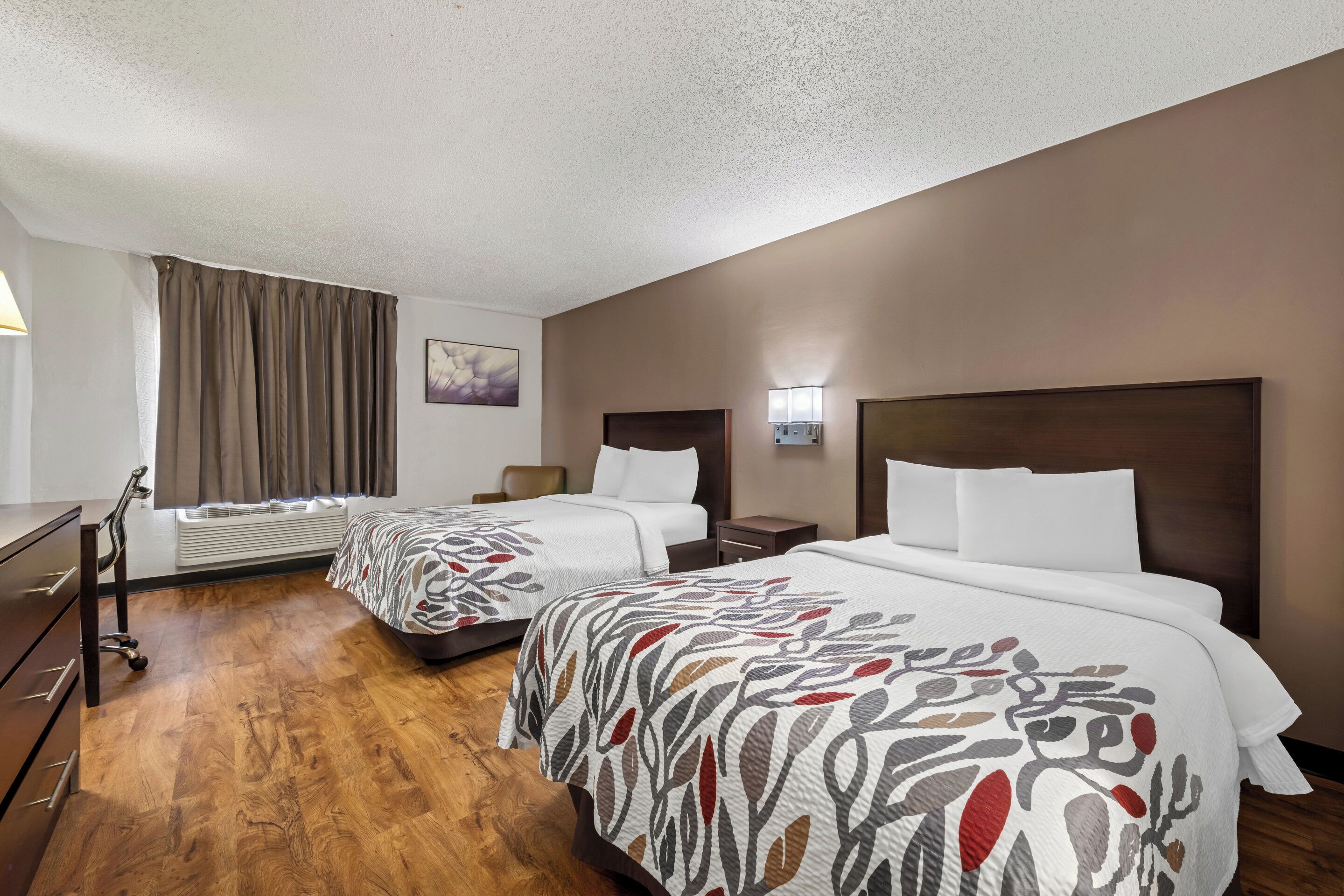 Deluxe Room, 2 Double Beds, Non Smoking | Desk, laptop workspace, iron/ironing board, free cots/infant beds