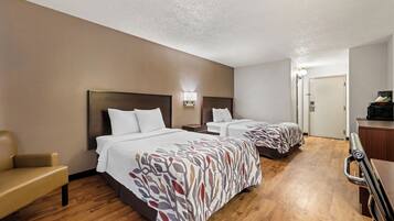 Deluxe Room, 2 Double Beds, Non Smoking | Desk, laptop workspace, iron/ironing board, free cribs/infant beds