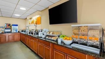 Free daily self-service breakfast
