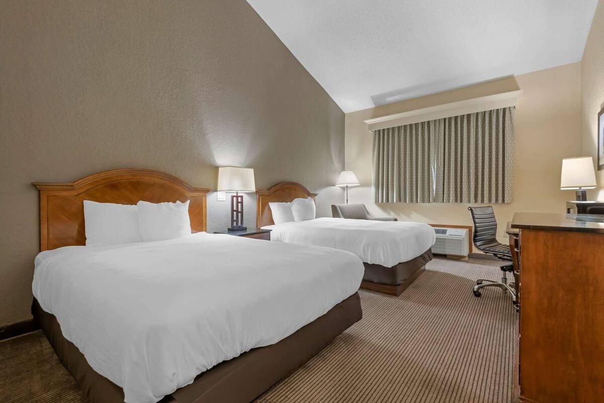 In-room safe, desk, laptop workspace, blackout drapes