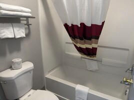 Ducha y bañera combinadas y artículos de higiene personal gratuitos