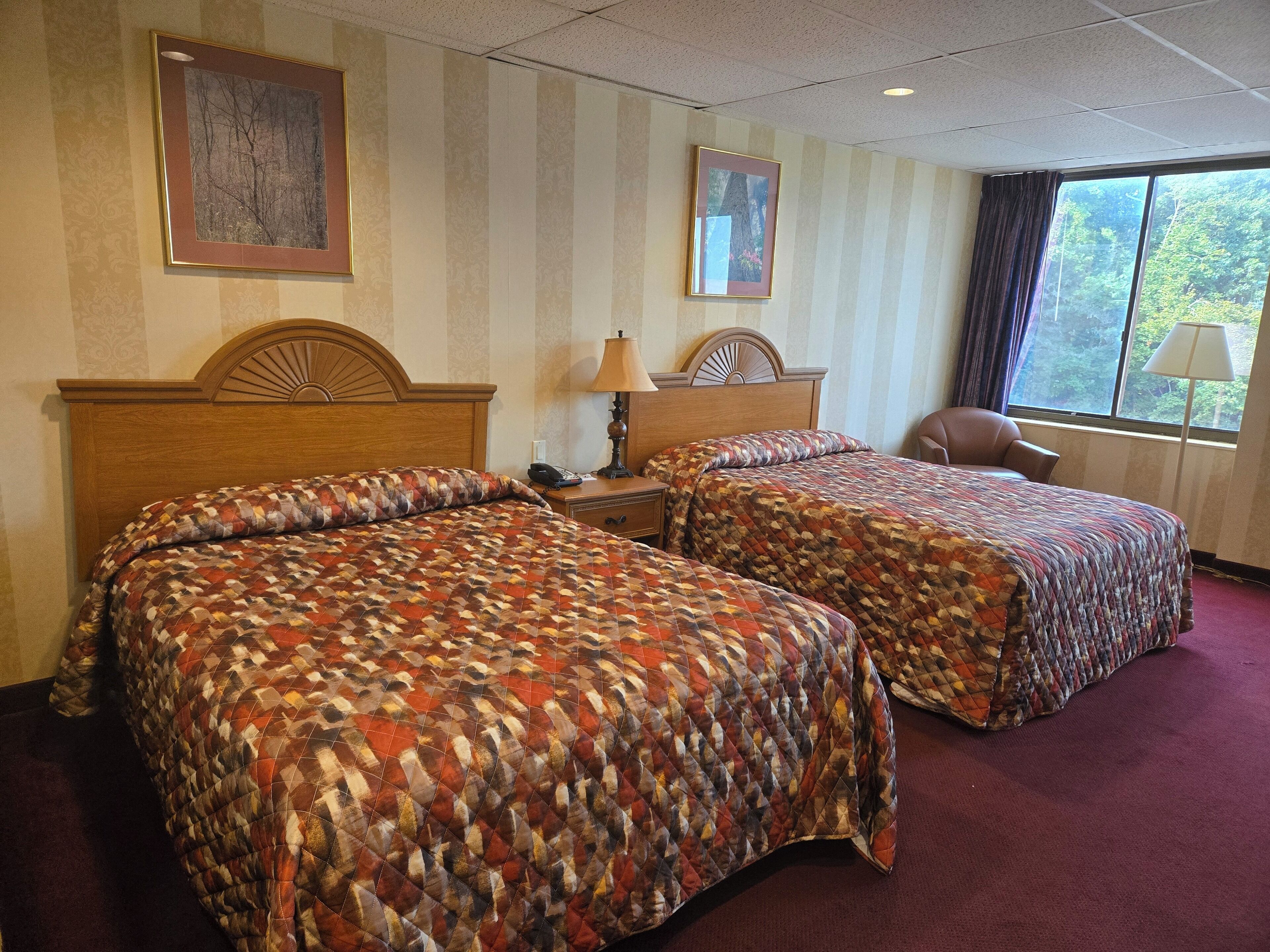 standard room, 2 queen beds | desk, soundproofing, iron/ironing board, cots/infant beds