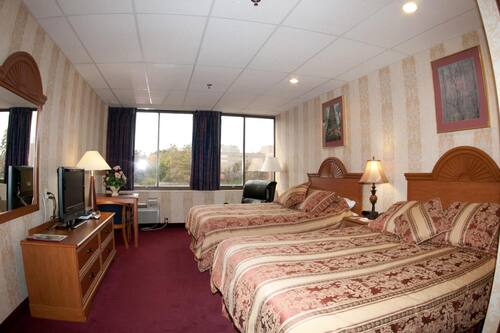 Standaard kamer, 2 queensize bedden | Een bureau, geluiddichte muren, een strijkplank/strijkijzer