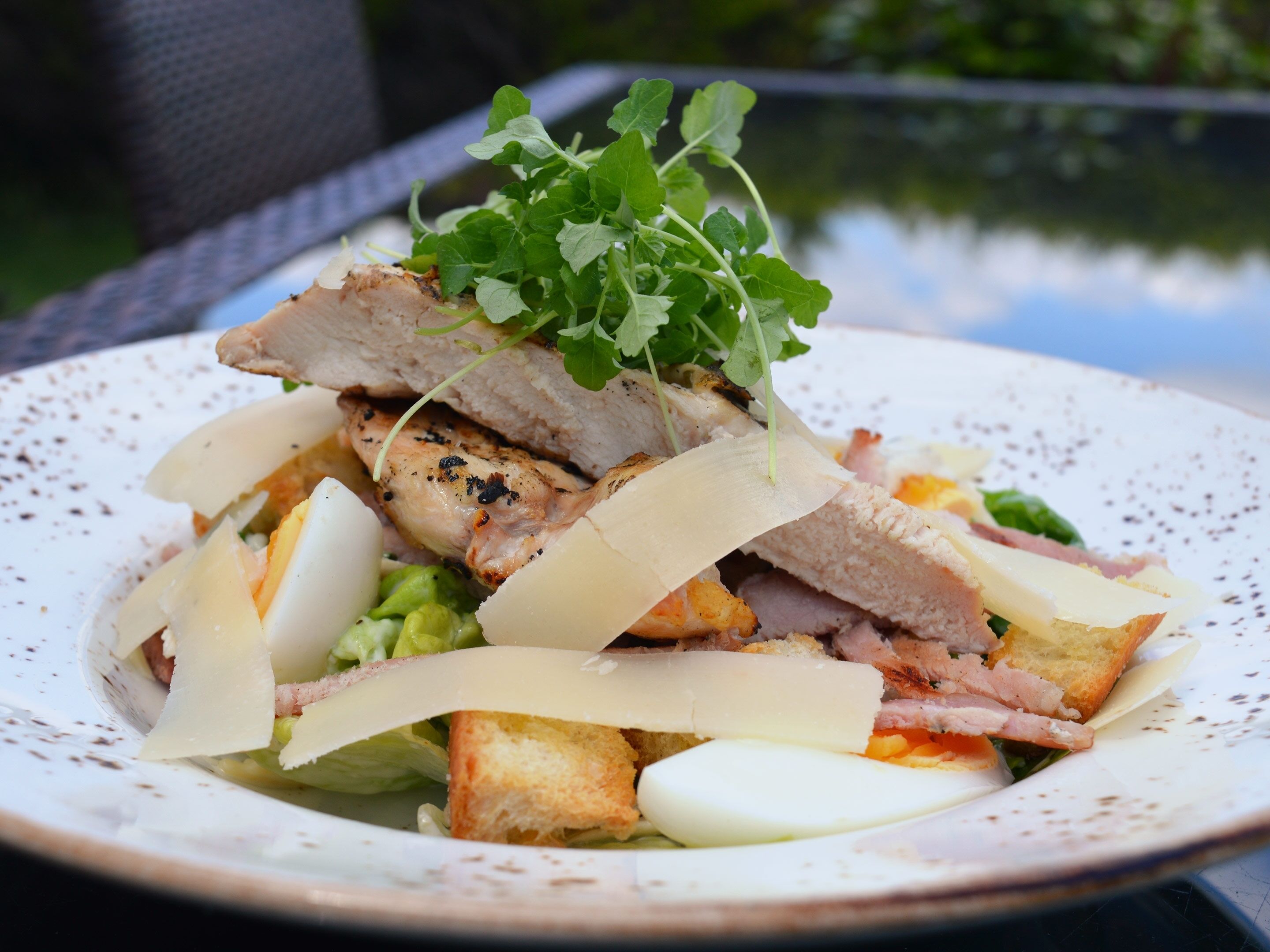 A plate of food with various ingredients.