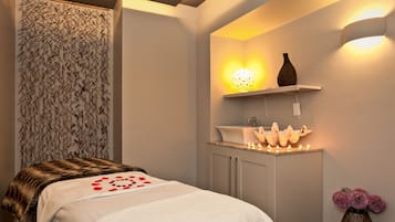Hot tub, body treatments, aromatherapy, hot stone massages, facials