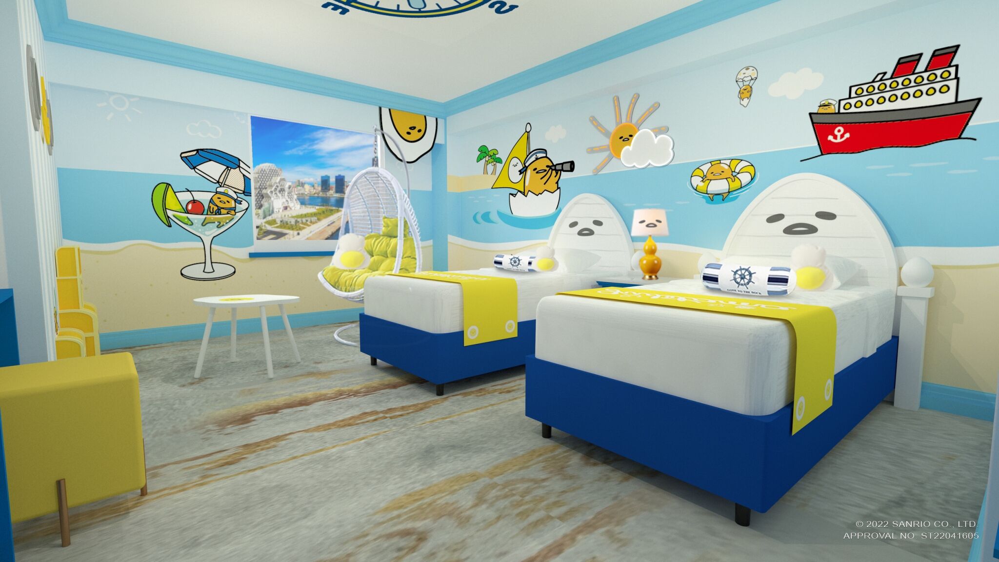 gudetama superior twin | 1 bedroom, down duvets, in-room safe, desk