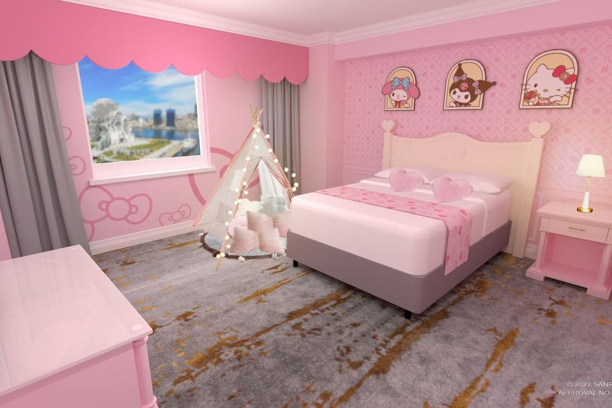 Sanrio Family Suite | Down duvets, in-room safe, desk, blackout curtains