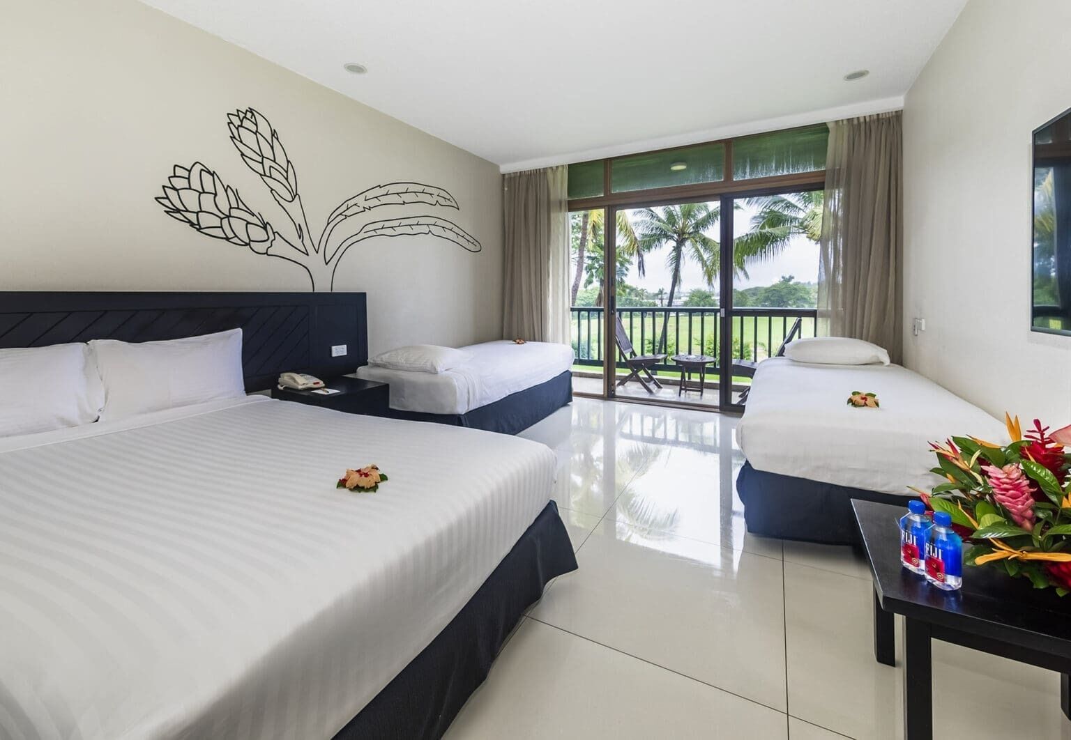 Family Triple Room | In-room safe, desk, blackout drapes, iron/ironing board