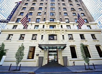 Hotel exterior and entrance at Ameritania Hotel at Times Square