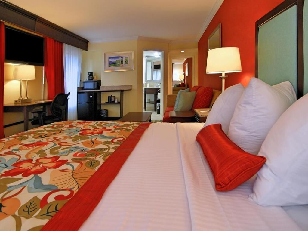 Pillow-top beds, in-room safe, desk, laptop workspace
