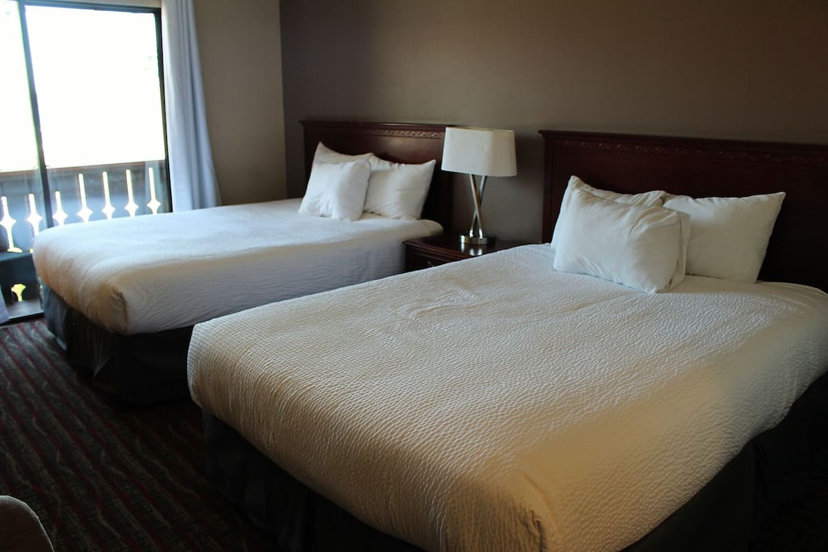 Room, 2 Queen Beds, Non Smoking | Desk, iron/ironing board, free WiFi, bed sheets