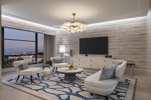 Imperial Suite | Living area | 55-inch TV with digital channels, toys