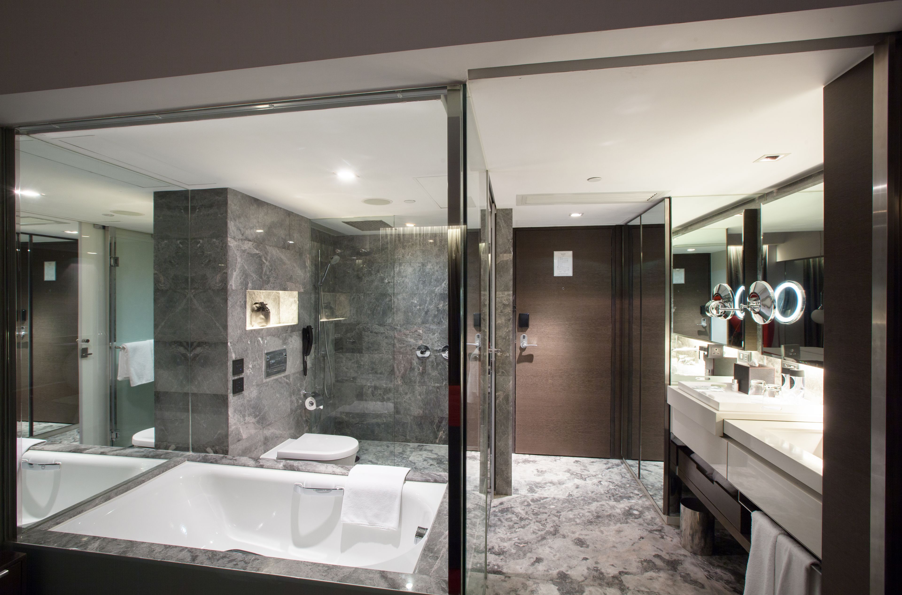 club room (club city) | bathroom | designer toiletries, hair dryer, bathrobes, slippers