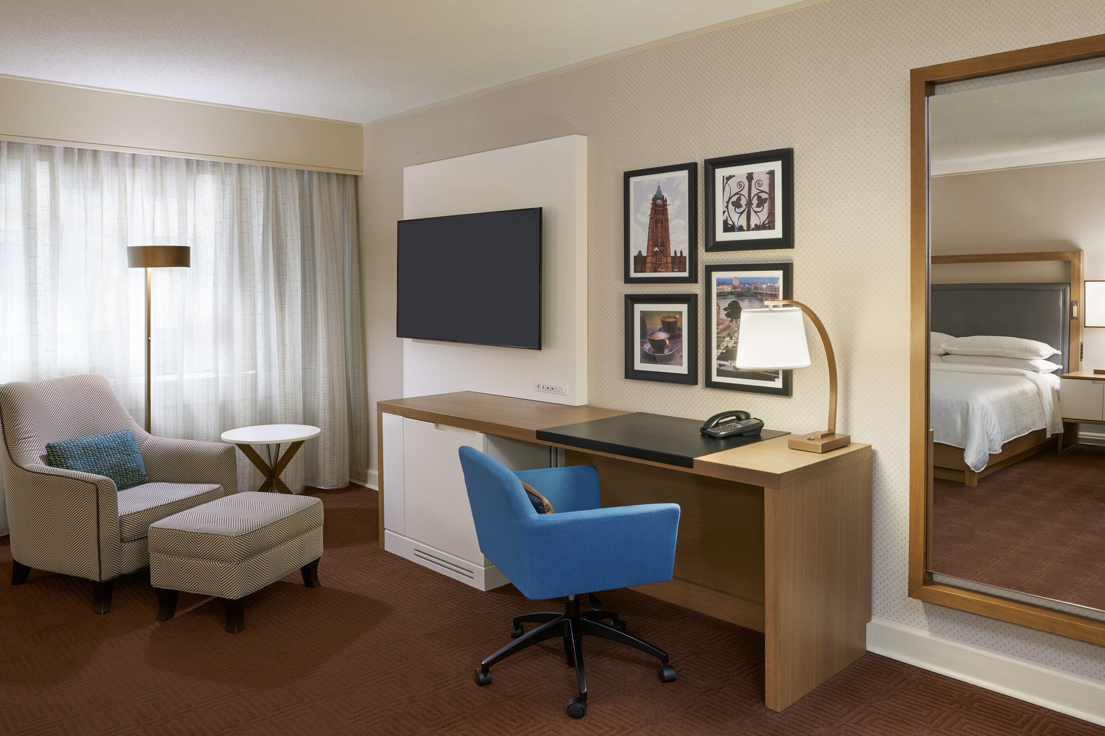 hypo-allergenic bedding, pillow-top beds, in-room safe, desk