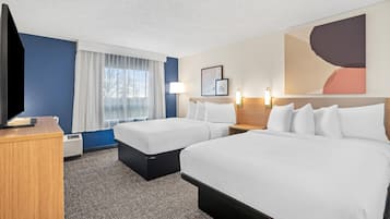 Room, 2 Queen Beds | Laptop workspace, iron/ironing board, free WiFi, bed sheets