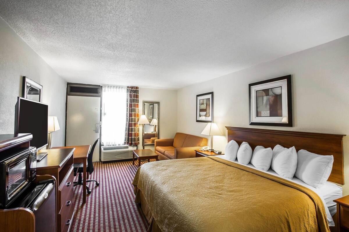 Standard Room, 1 King Bed with Sofa bed, Non Smoking | Iron/ironing board, WiFi (free), bed sheets