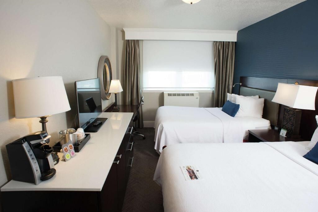 Premium bedding, pillowtop beds, in-room safe, blackout drapes