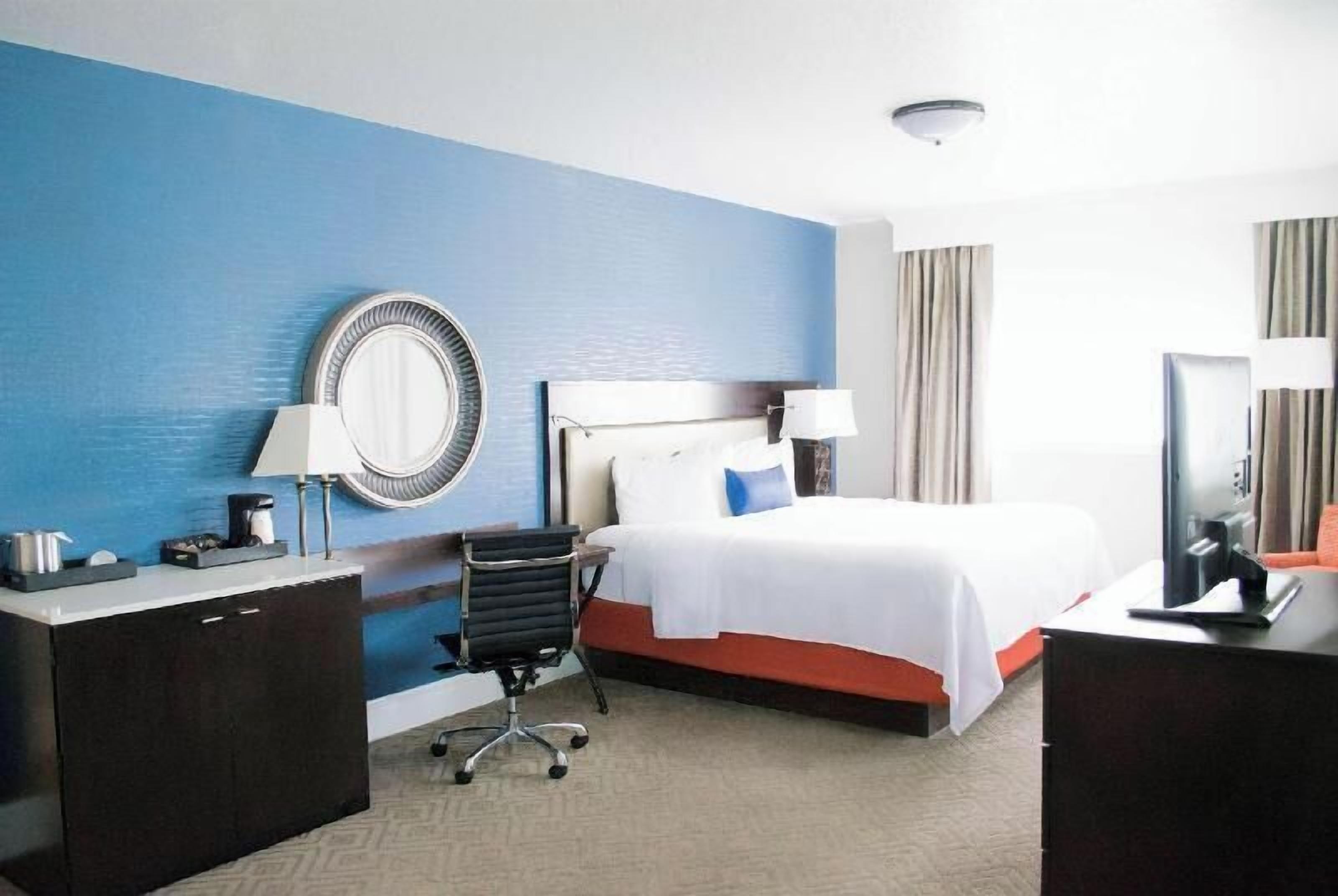 Premium bedding, pillowtop beds, in-room safe, blackout drapes