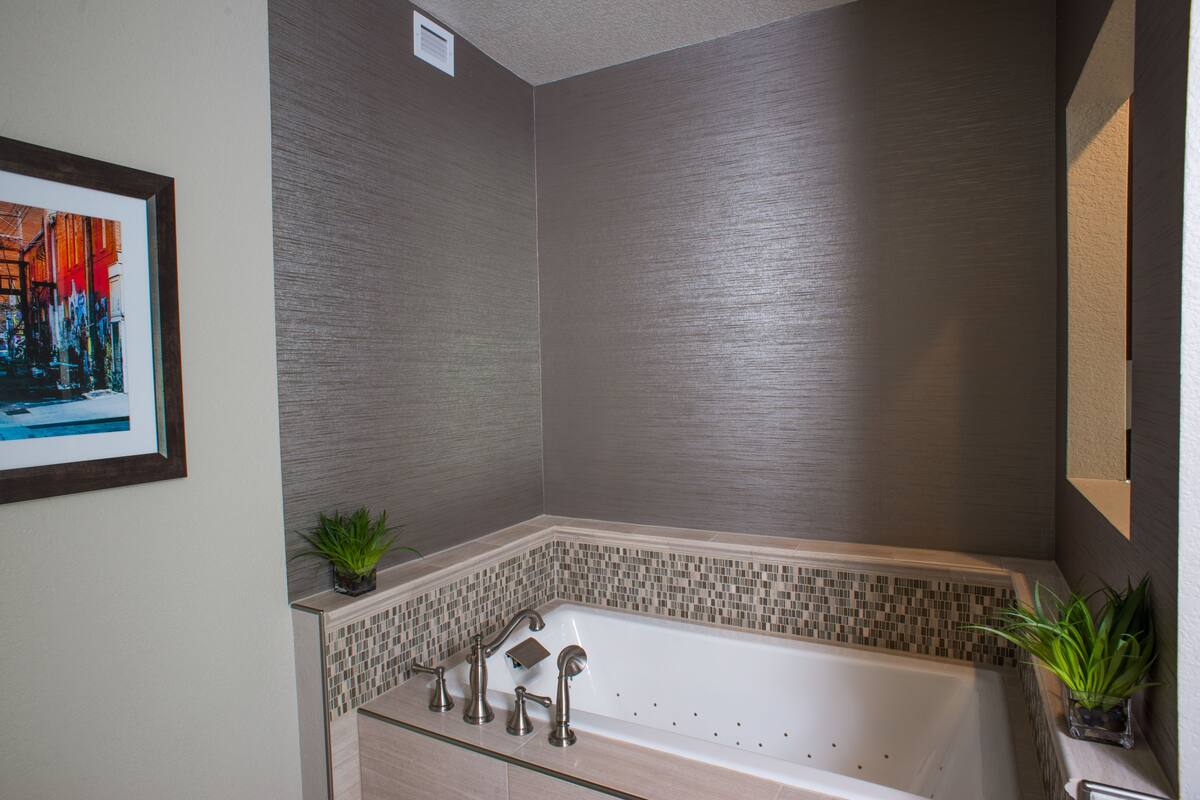 junior suite, 1 king bed, jetted tub (bridal suite) | bathroom | free toiletries, hair dryer, towels