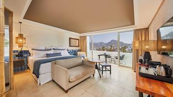 Donsdekens, bedden met traagschuimmatrassen, een minibar