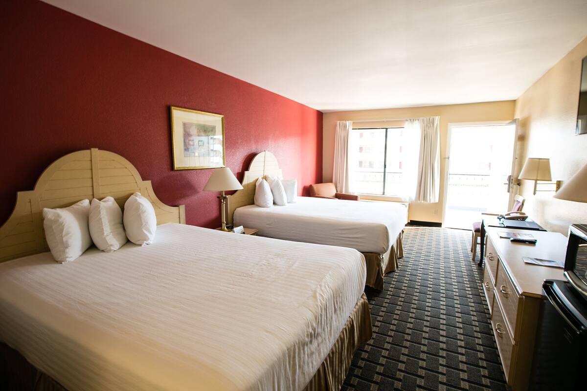 Standard Room, 2 Queen Beds | In-room safe, blackout drapes, iron/ironing board, cribs (surcharge)