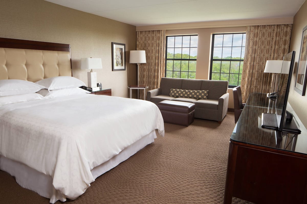 Hypo-allergenic bedding, in-room safe, desk, laptop workspace