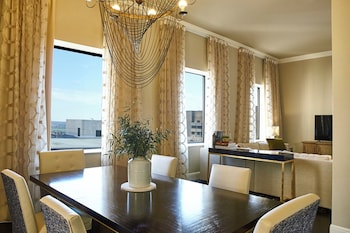 Hypo-allergenic bedding, down comforters, pillowtop beds, minibar at The Adolphus, Autograph Collection