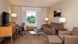 Suite, 2 queensize-senger | Skrivebord, skrivebord for bærbar PC, blendingsgardiner og lydisolert