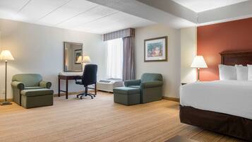 Suite, 1 King Bed with Sofa bed, Non Smoking | Hypo-allergenic bedding, desk, iron/ironing board, rollaway beds