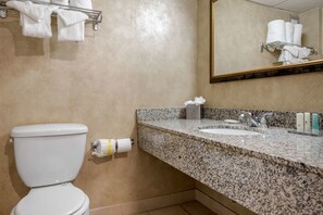 Standard Room, 2 Double Beds, Non Smoking | Bathroom | Combined shower/tub, free toiletries, hair dryer, towels