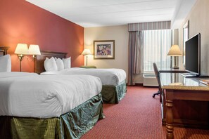 Standard Room, 2 Double Beds, Non Smoking | Hypo-allergenic bedding, desk, iron/ironing board, rollaway beds - Clarion Hotel Airport Area (Indianapolis)