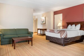 Ropa de cama hipoalergénica, escritorio y tabla de planchar con plancha 