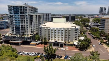 Vue sur la ville depuis l’hébergement