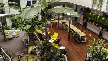 Lobby lounge, garden views, open daily