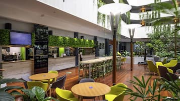 Lobby lounge, garden views, open daily