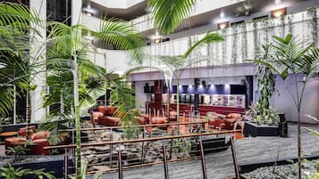 Lobby lounge, garden views, open daily