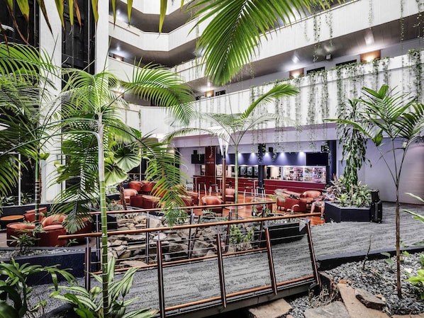 Lobby lounge, garden views, open daily
