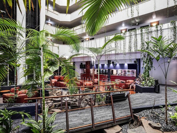 Lobby lounge, garden views, open daily