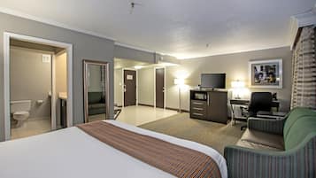 Suite, 1 King Bed, Non Smoking, Refrigerator & Microwave (Larger Room;with Sofabed) | In-room safe, blackout curtains, iron/ironing board, free WiFi