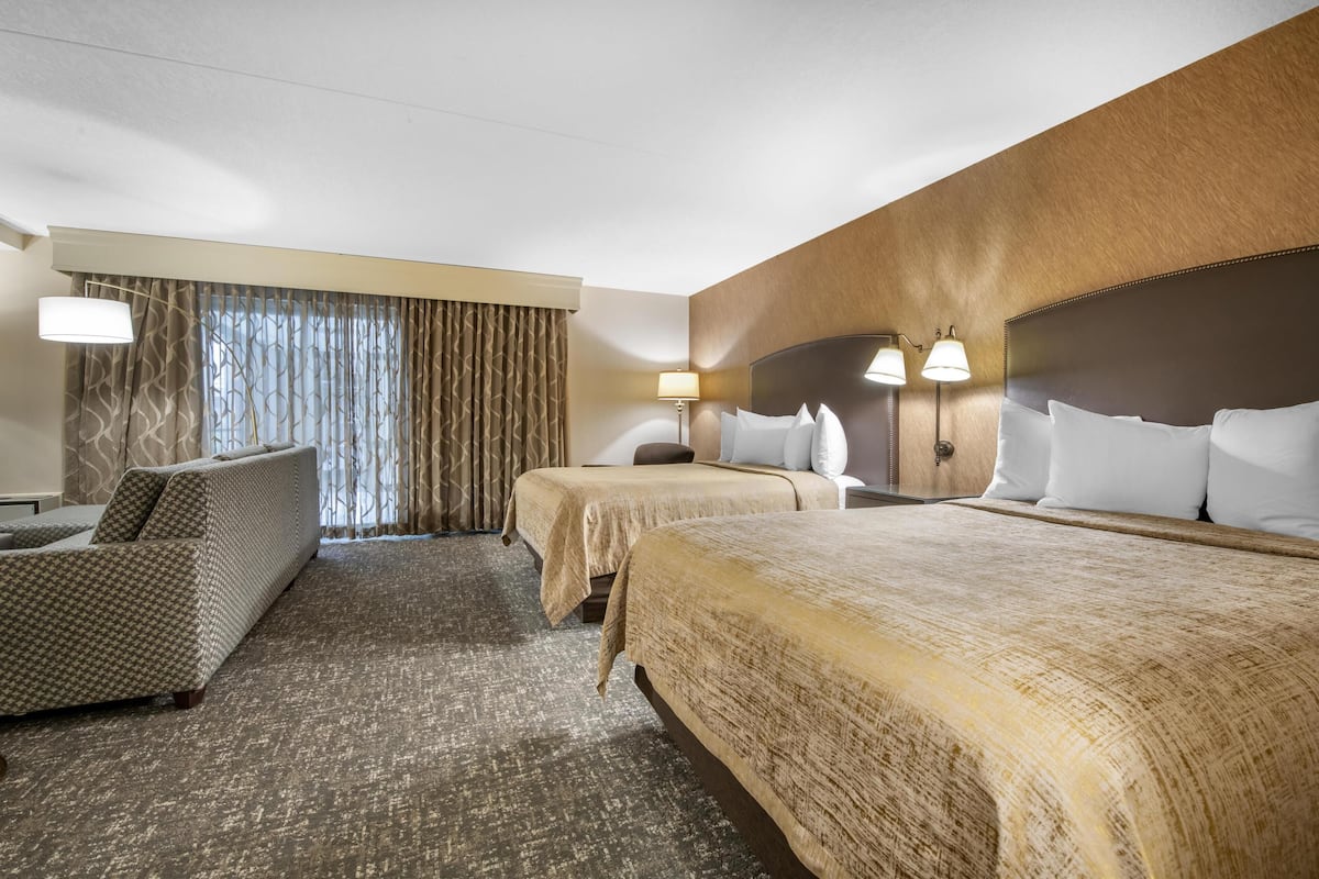 suite, 2 double beds, non smoking, refrigerator & microwave | premium bedding, pillow-top beds, in-room safe, blackout curtains