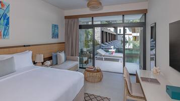 Surmatelas, minibar, coffres-forts dans les chambres, bureau