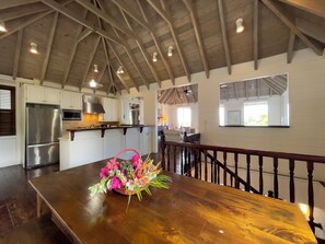 Traditional Villa | Private kitchen | Fridge, coffee/tea maker, electric kettle, toaster