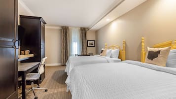 Pillowtop beds, desk, iron/ironing board, free WiFi