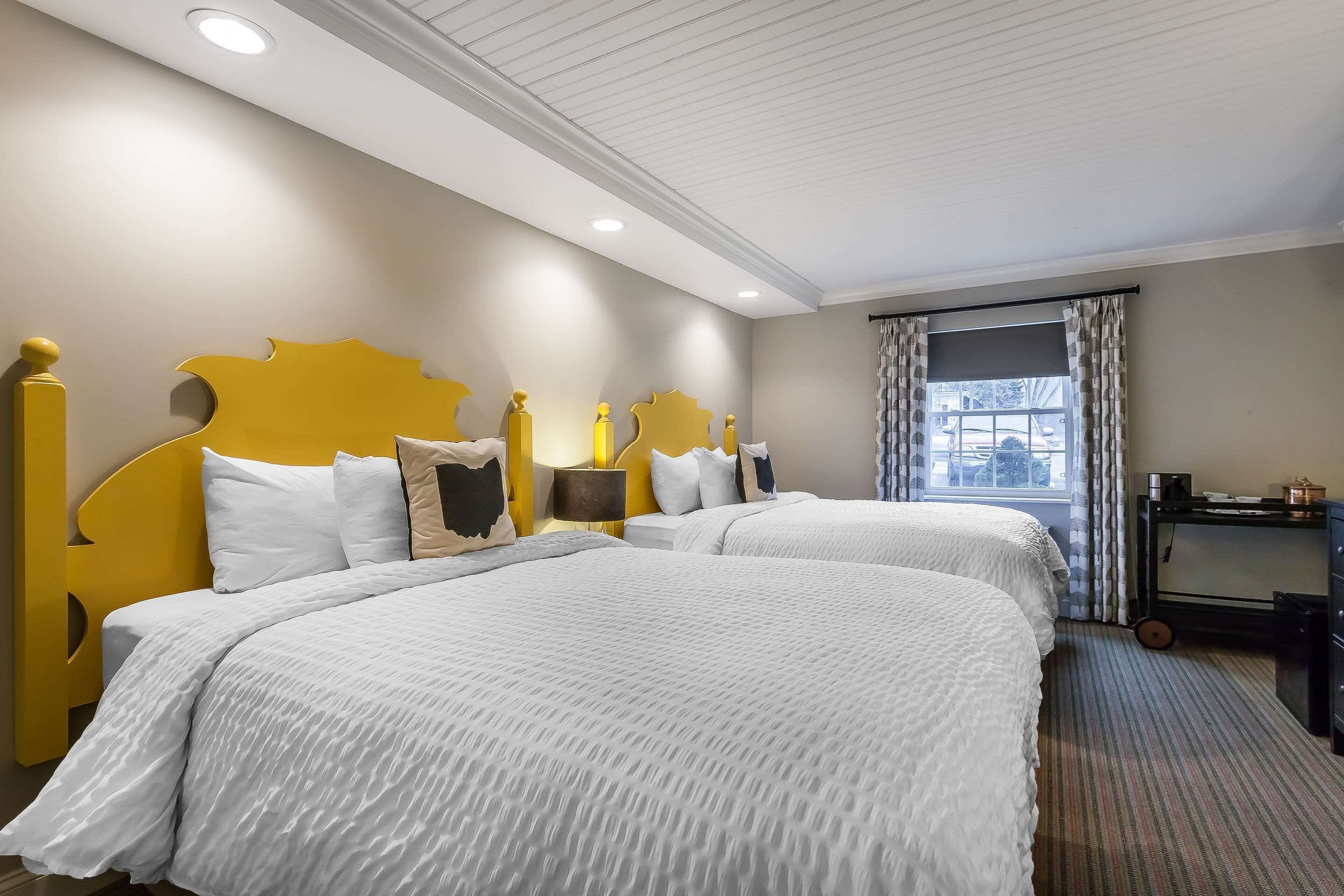 standard room, 2 queen beds, non smoking (42 inch tv) | pillow-top beds, desk, iron/ironing board, free wifi