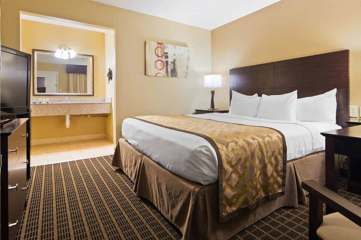 Blackout drapes, iron/ironing board, free WiFi, bed sheets