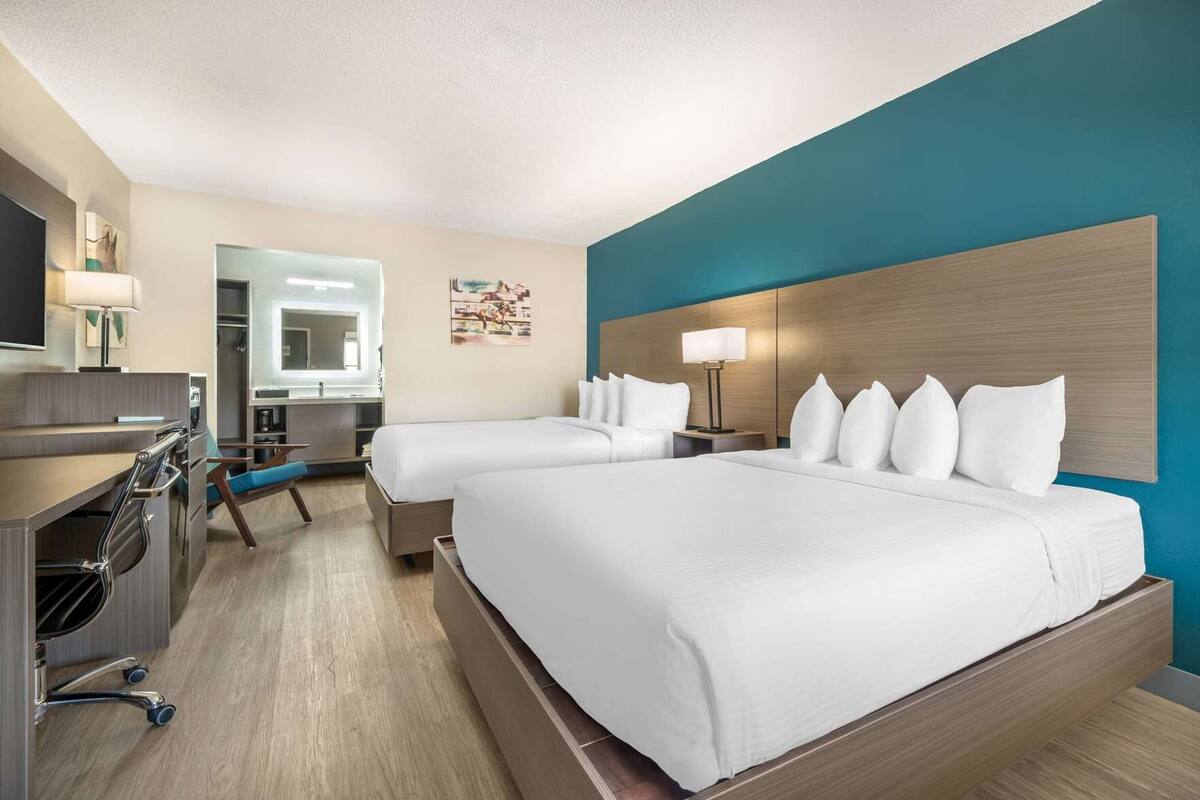 Blackout drapes, iron/ironing board, WiFi (free), bed sheets