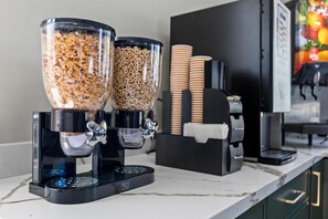 Free daily self-serve breakfast