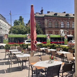 Breakfast, lunch, dinner served; al fresco dining 